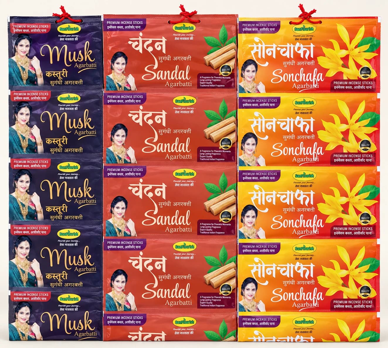 Assorted Incense Strip Pouches